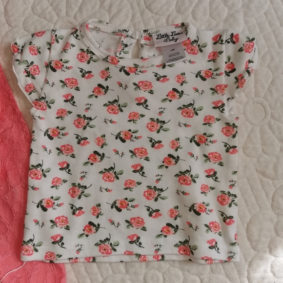 4/25 Little Lass baby matching set overall shorts with T-shirt - Picture 8 of 11